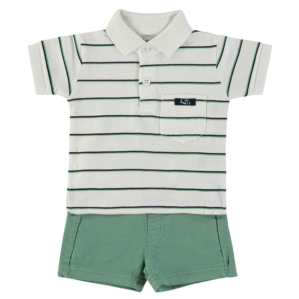 Conjunto infantil polo y pantalón corto BABYBOL 162025  – Cómodo y fresco para verano (3 a 8 años)