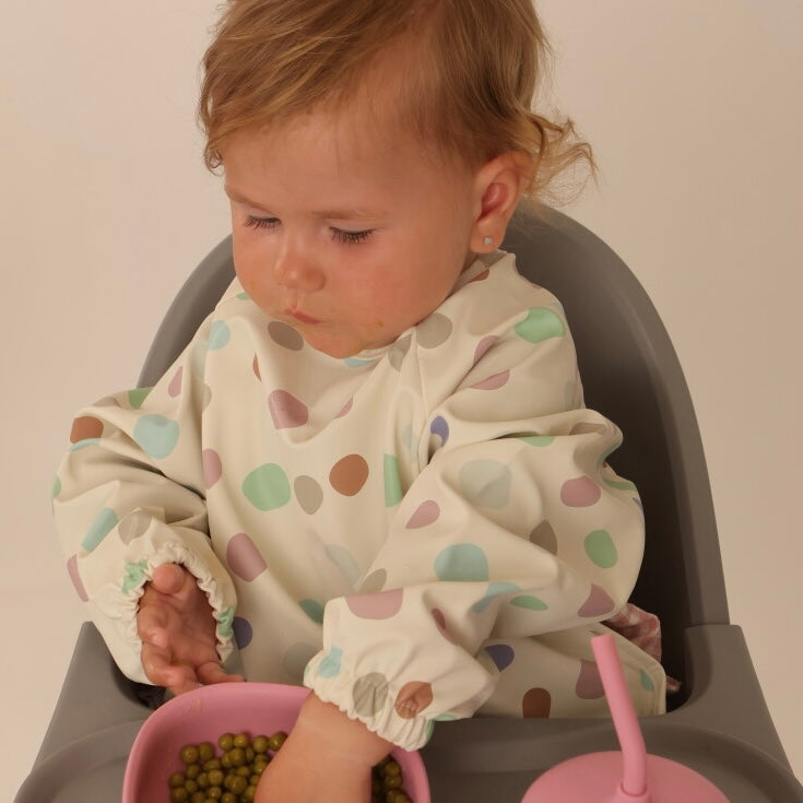 Kit Deluxe Vajilla + Babero BLW Pink 9 Piezas de Silicona orgánica con ventosas Nenina & Co