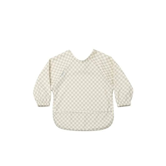 Babero con manga impermeable Vichy Beige Nenina & Co