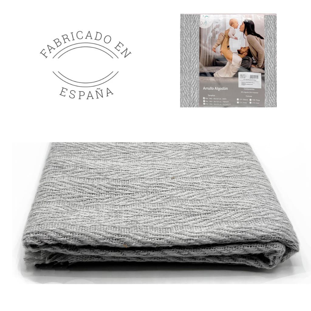 Lange bébé en coton bio imprimé visage et cœur Baby Bol 250481