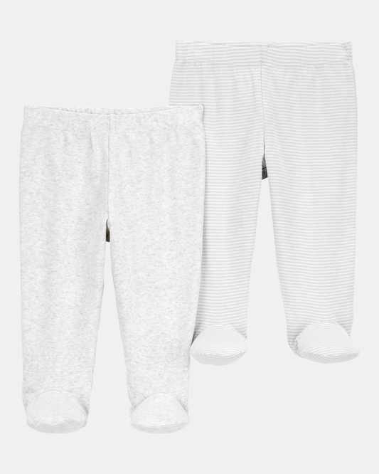 Pack dos pantalones algodón grises