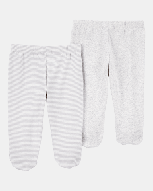 Pack dos pantalones algodón grises