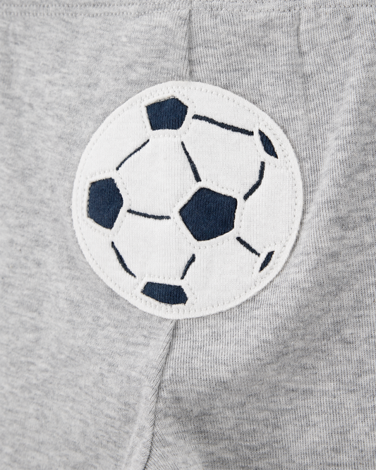 Conjunto tres piezas pantalón y dos bodies diseño fútbol