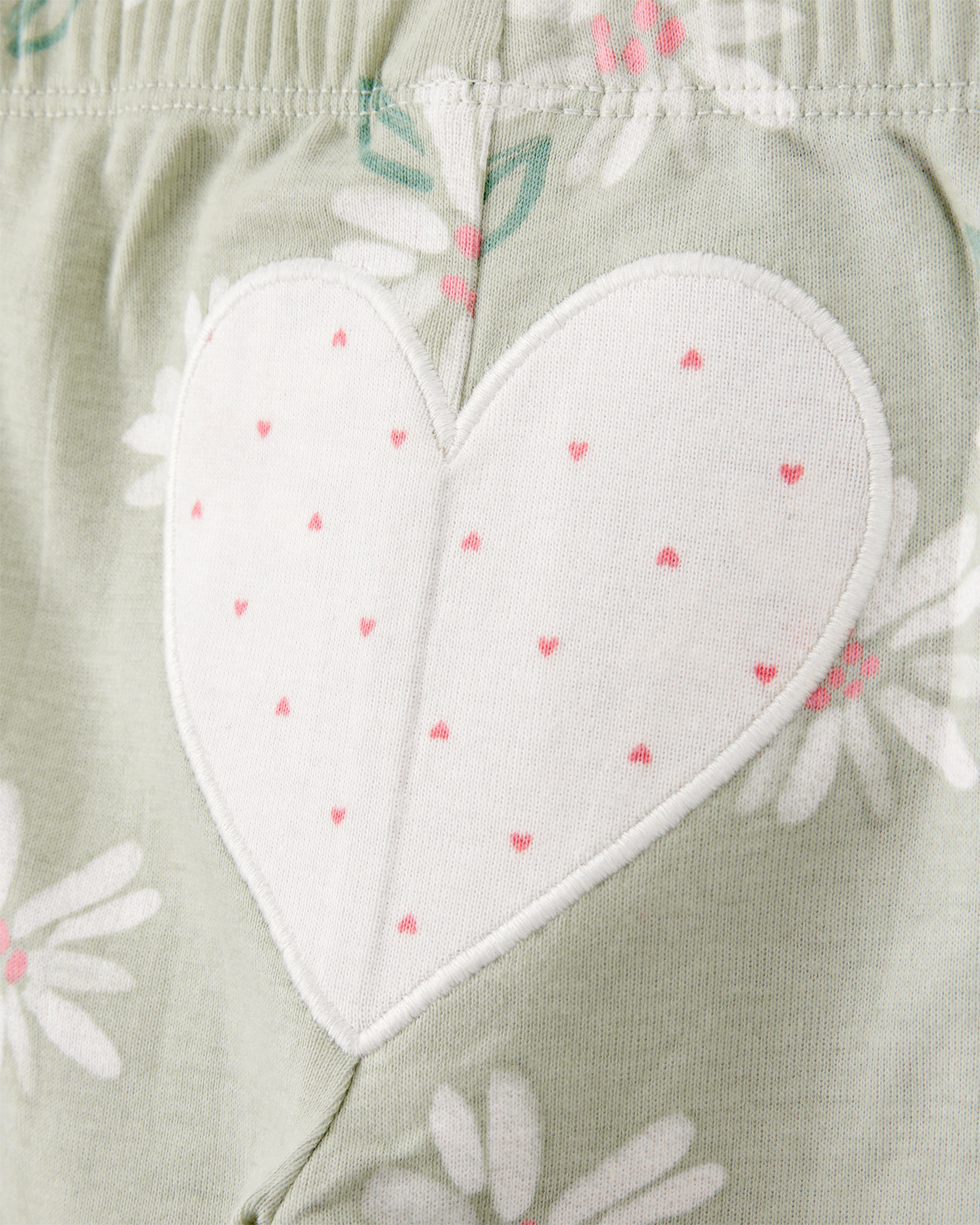 Conjunto tres piezas algodón pantalón y dos bodies diseño corazones