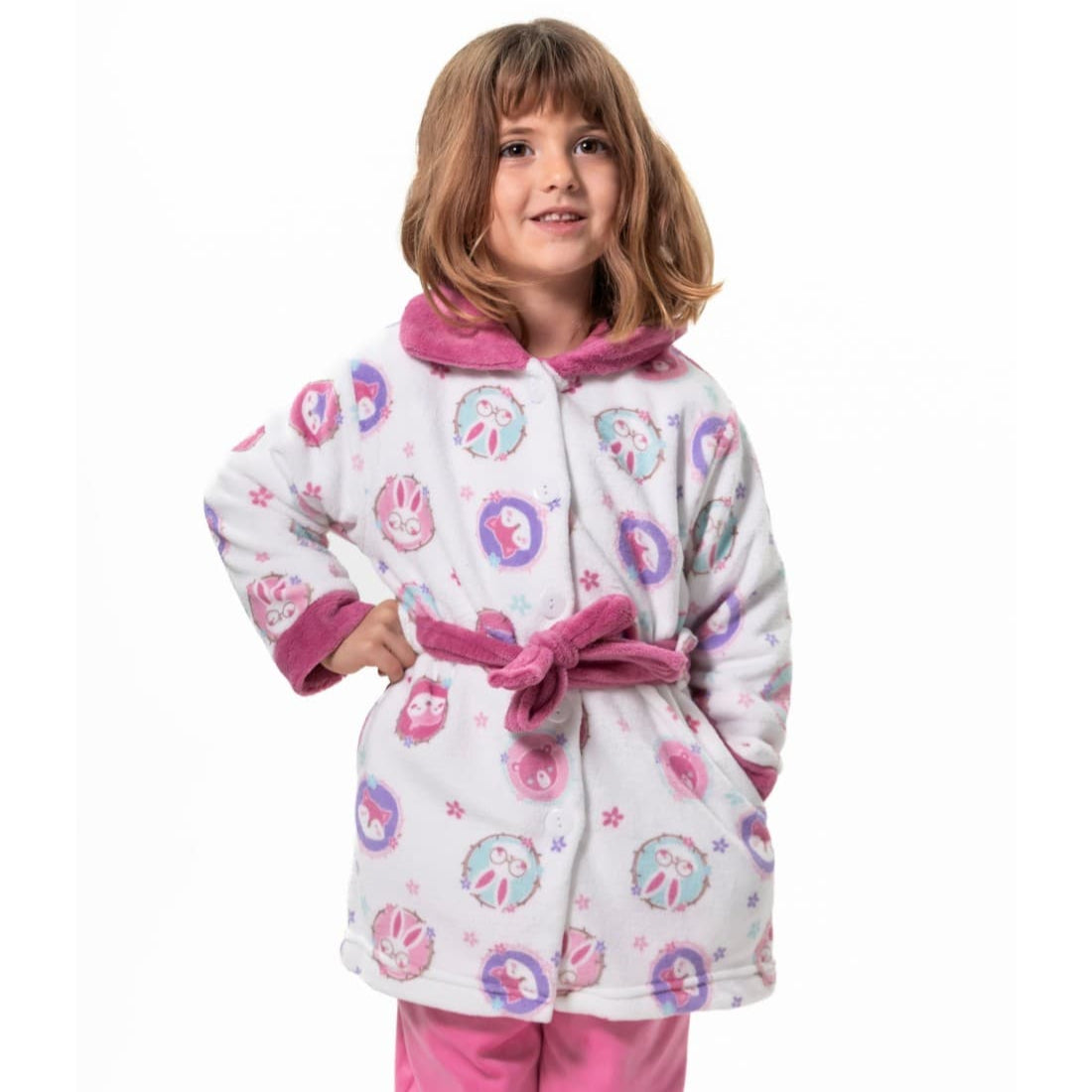 Bata infantil niña Nacarina Kinanit 8062 Coralina extrasuave con cinturón