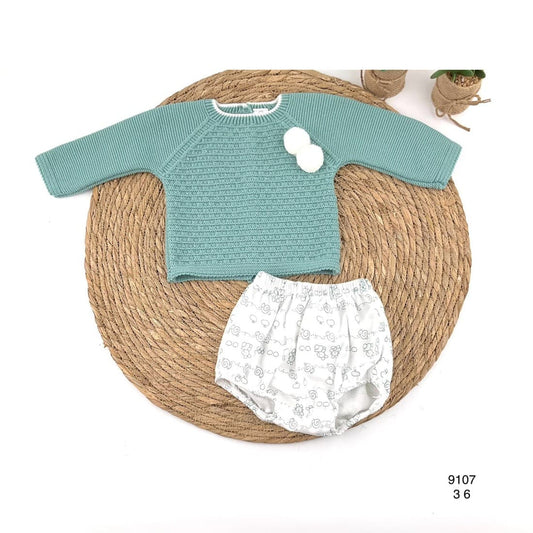 Conjunto bebé lana PELOTTAS 521109107 Verde
