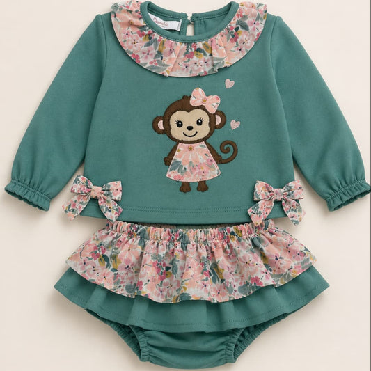 Conjunto bebé niña con sudadera y cubrepañal | Diverchic 622104008