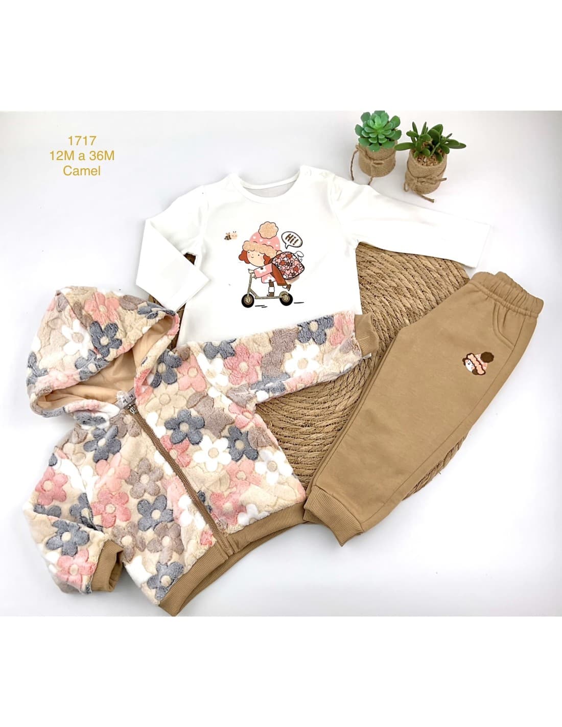 Conjunto bebé niña con capucha 522101717 (12m a 36m)