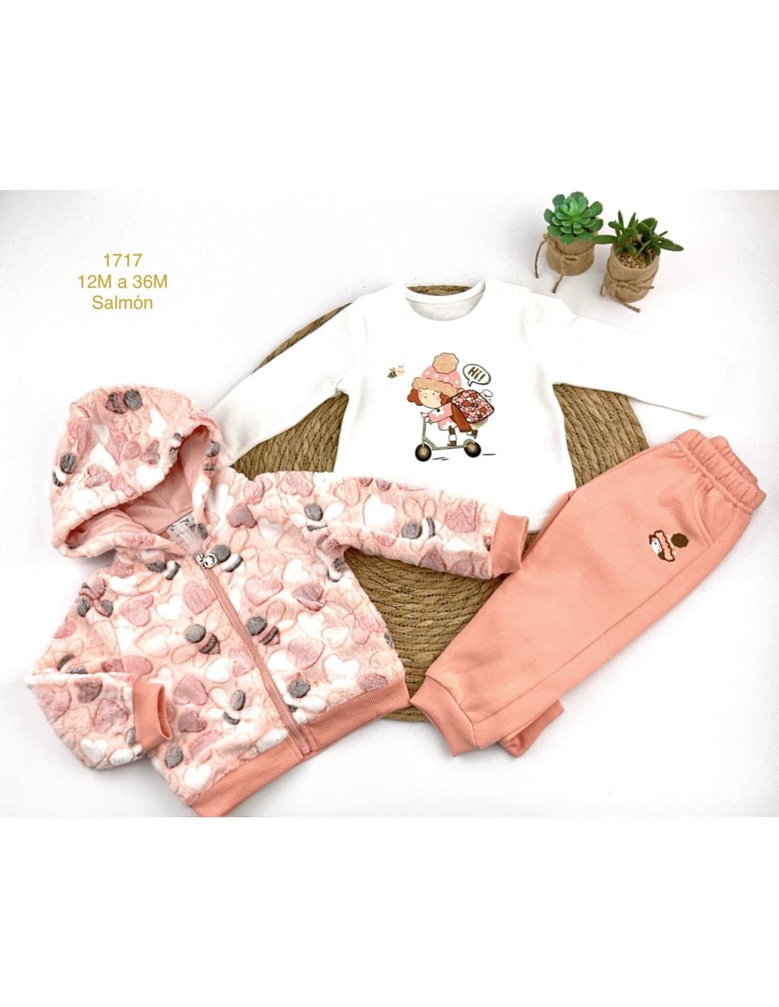 Conjunto bebé niña con capucha 522101717 (12m a 36m)