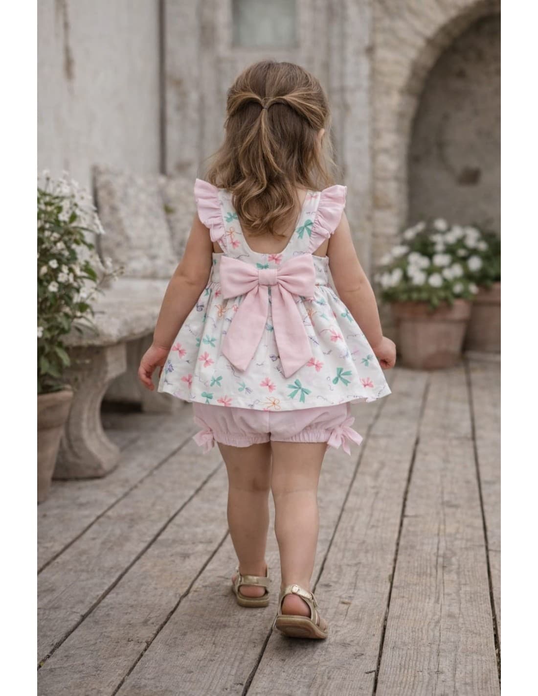 Conjunto bebé niña con lazos Alma Petit 622005038 – Fresco, cómodo y con encanto 🌿💗