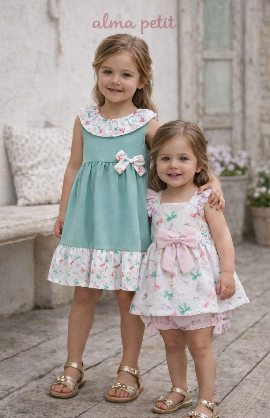 Vestido niña Alma Petit con lazos 622005044 – Fresco, elegante y perfecto para combinar 🌿💗