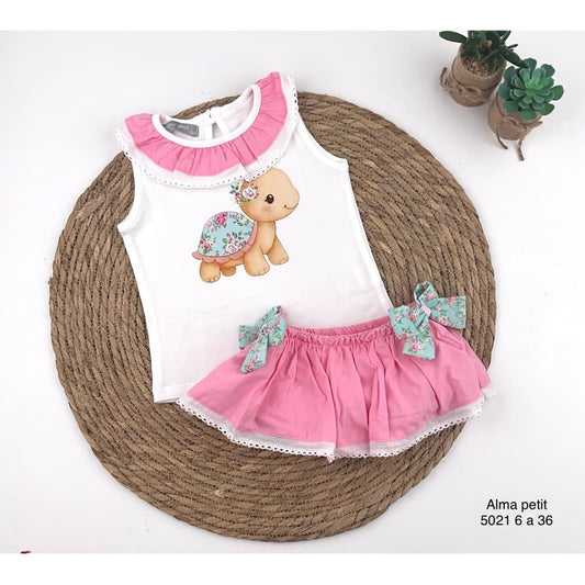 Conjunto Bebé Niña Tortuga Floral 622005021 – Alma Petit