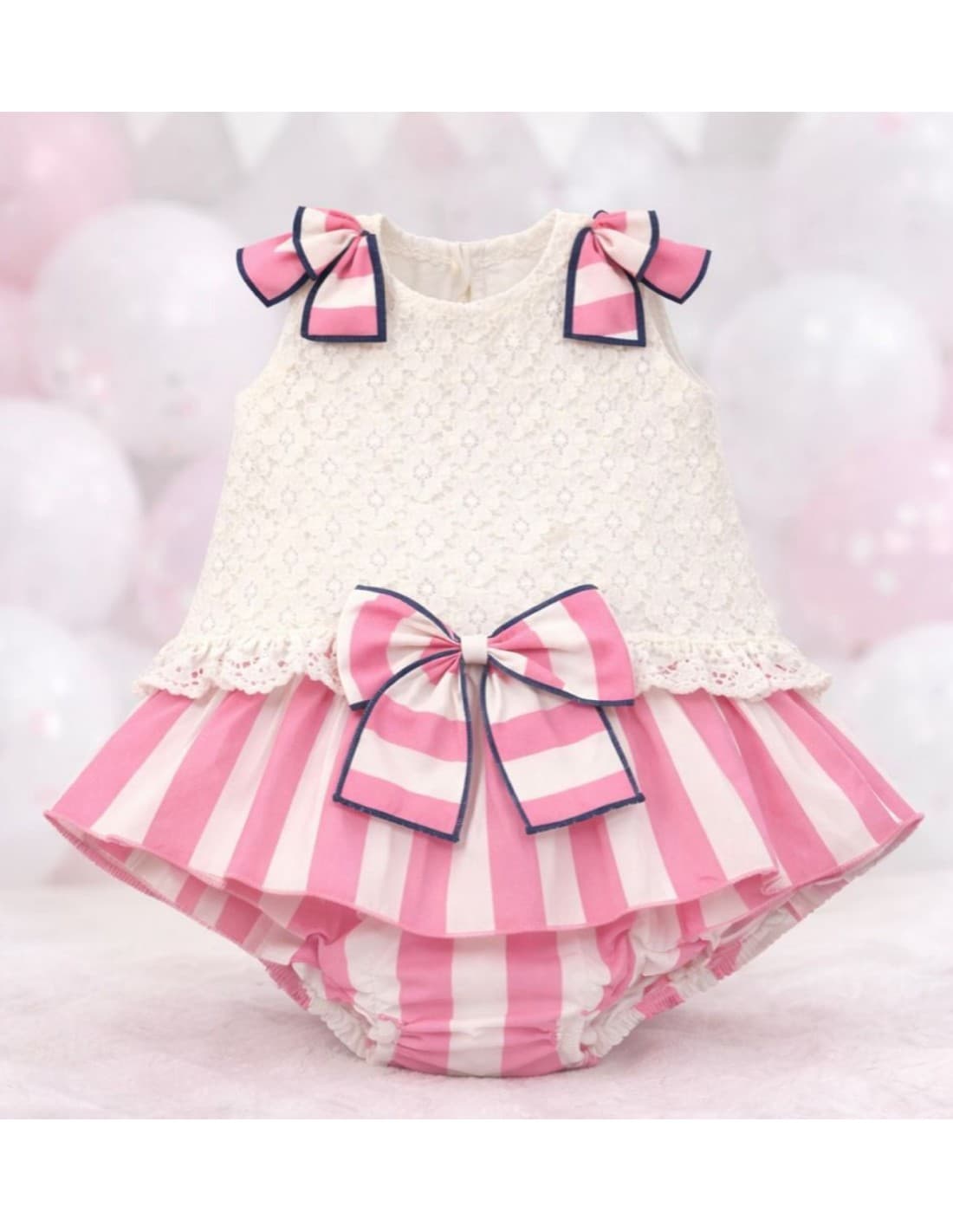 Conjunto bebé niña blusa y braguita blonda – Diverchic 622004006