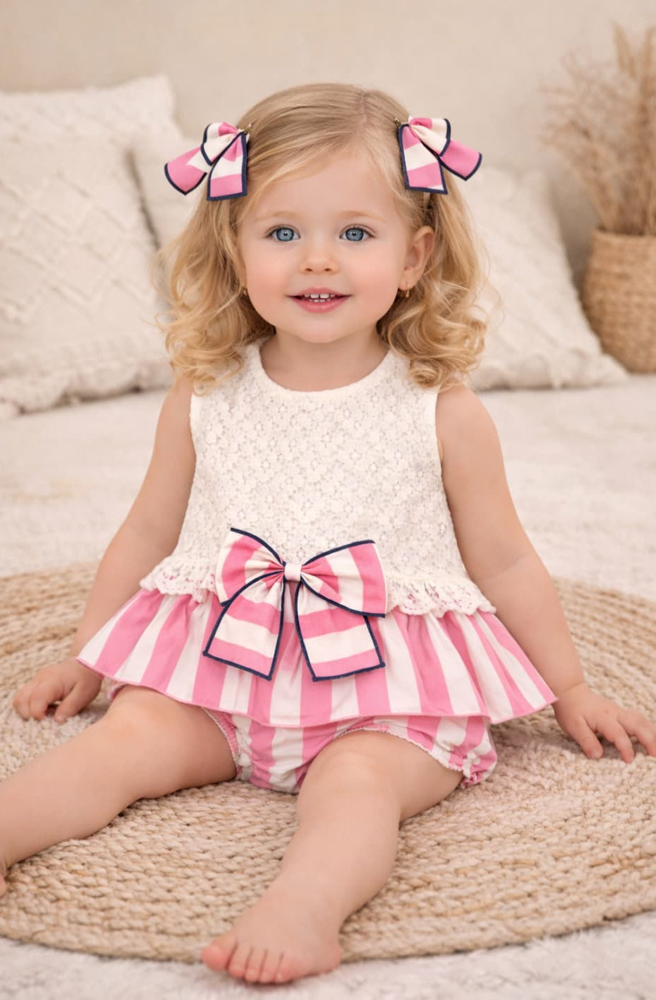 Conjunto bebé niña blusa y braguita blonda – Diverchic 622004006
