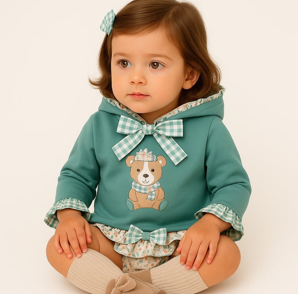 Alma Petit 522107010 Conjunto Star Baby Boy T-shirt Branca e Calções Xadrez 