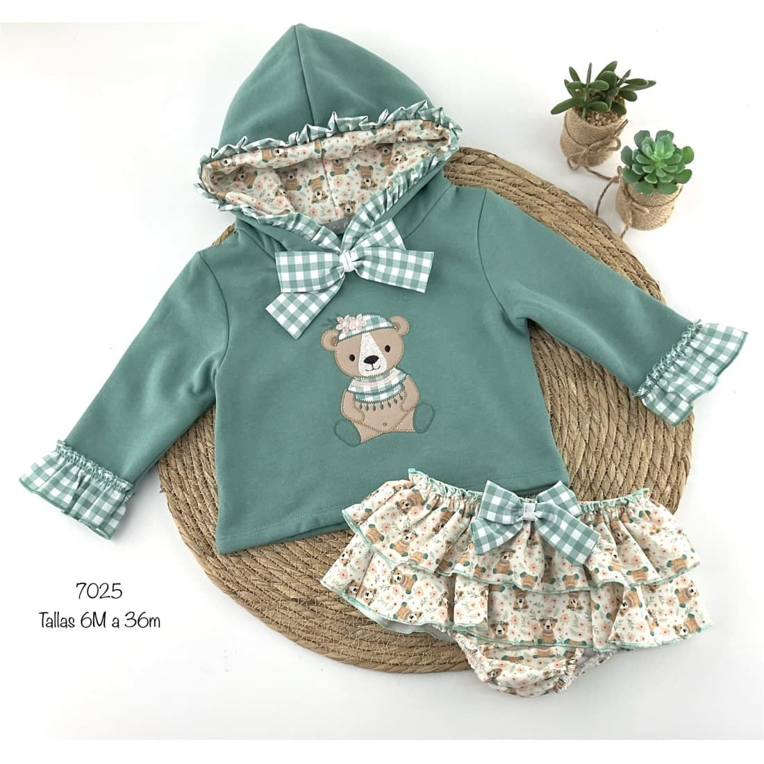 Alma Petit 522107010 Conjunto Star Baby Boy T-shirt Branca e Calções Xadrez 