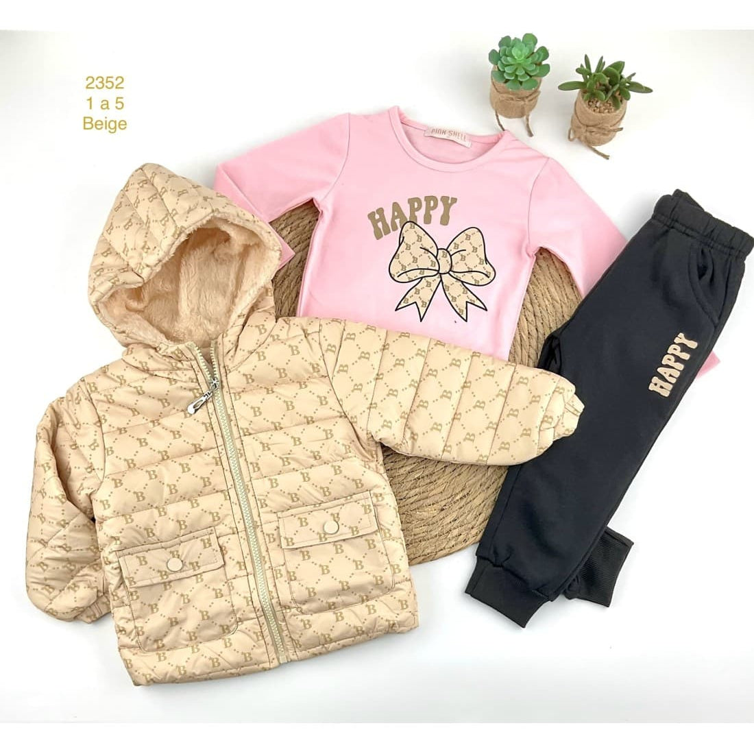 Conjunto infantil niña chaquetón 3 piezas 522123520 (1 A 5 AÑOS)