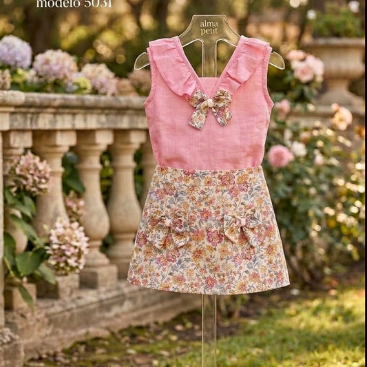 Conjunto niña bambula Alma Petit 622005031 – Fresco, elegante y lleno de encanto 🌸