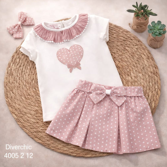 Conjunto niña Diverchic 622004005 Falda Lunares