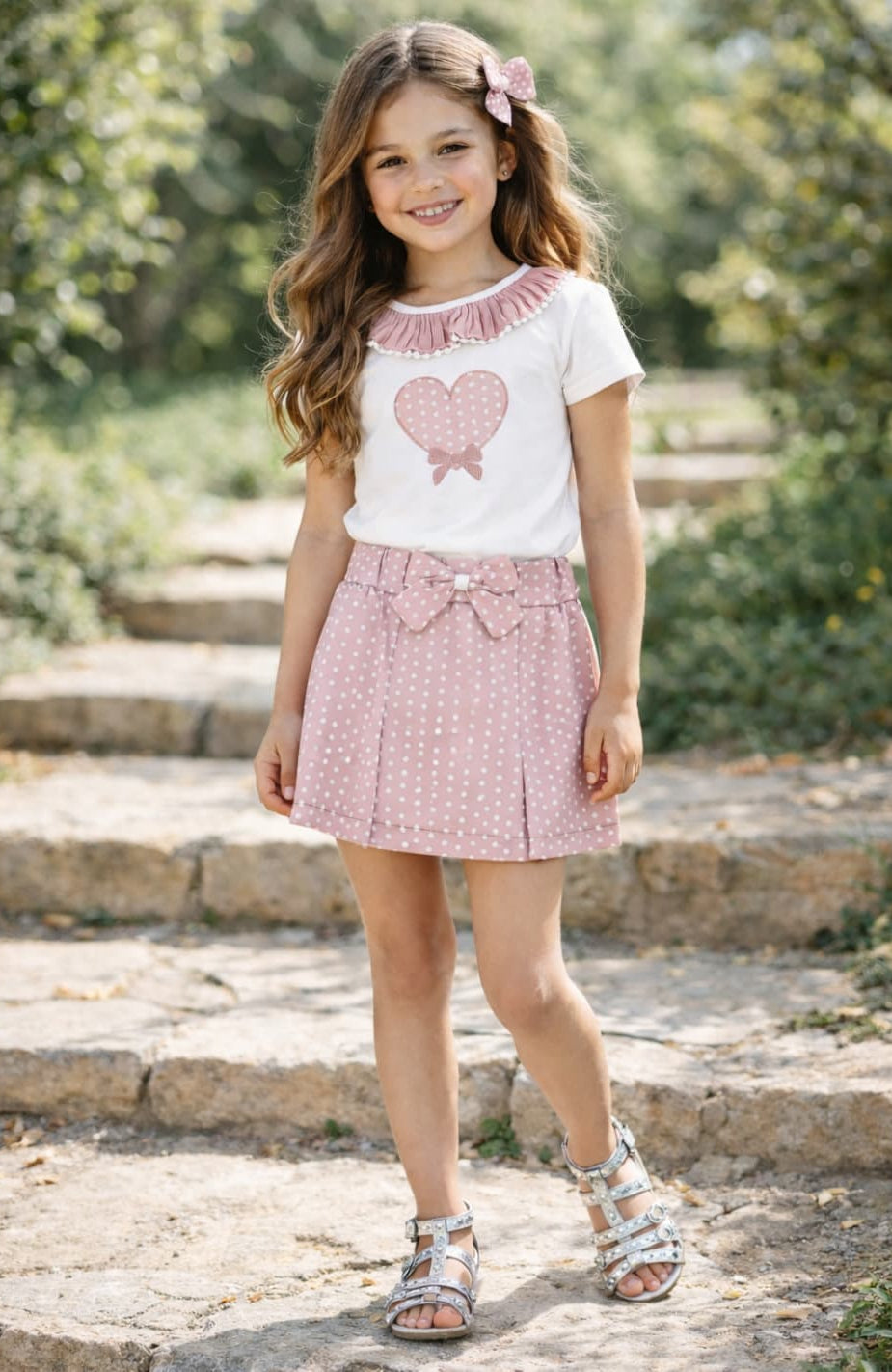 Conjunto niña Diverchic 622004005 Falda Lunares