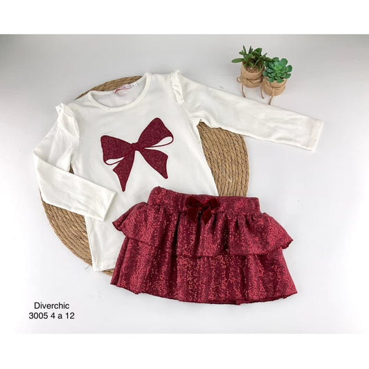 Conjunto niña lentejuelas DIVERCHIC 522103005 (4 A 12 AÑOS)