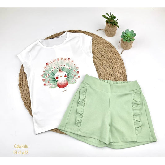 Conjunto niña rib camiseta y short – Cala Kids 622000013