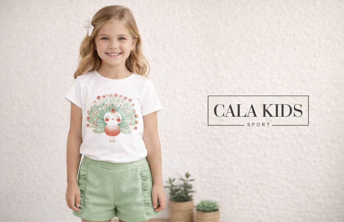 Conjunto niña rib camiseta y short – Cala Kids 622000013
