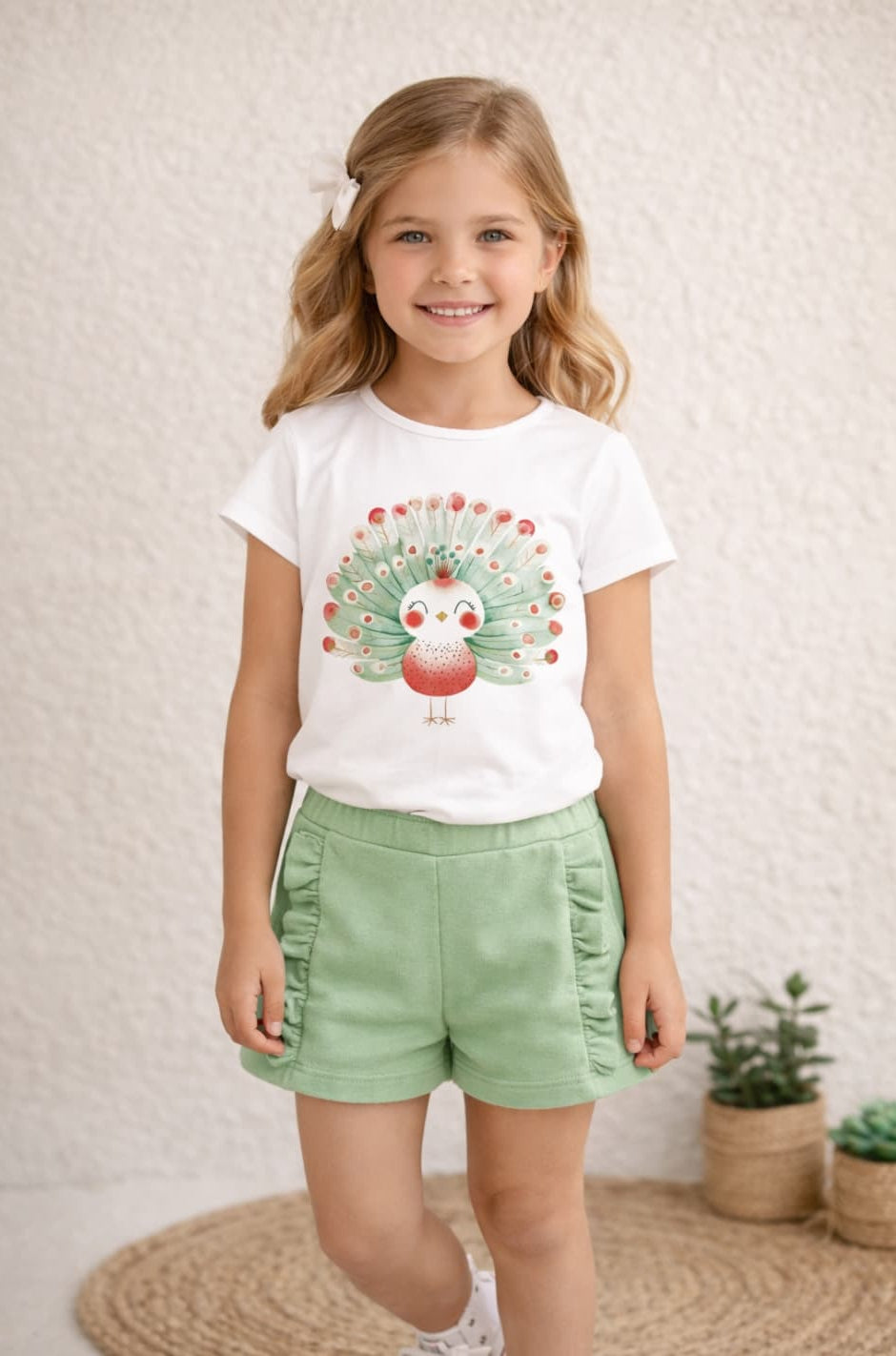 Conjunto niña rib camiseta y short – Cala Kids 622000013