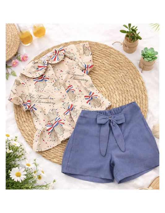 Conjunto niña camisa y short París – Diverchic 622004003