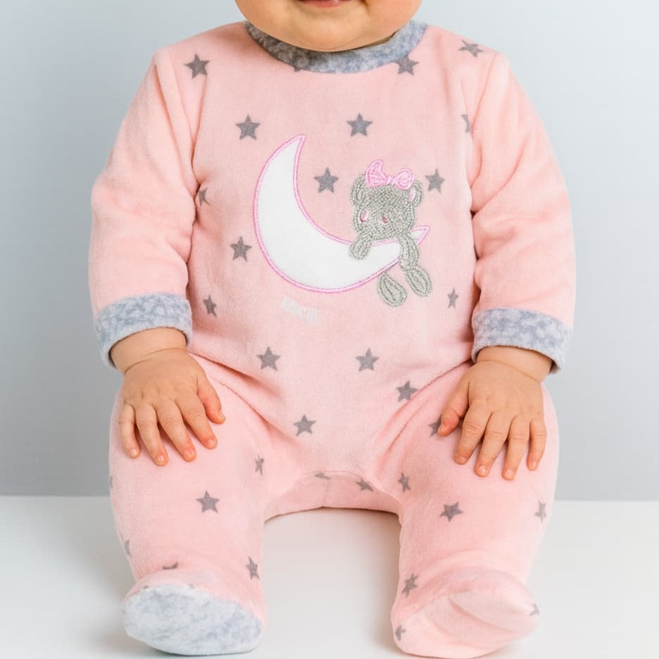 Pelele bebé niña tundosado Luna Kinanit 521100013 Dulce, suave y calentito