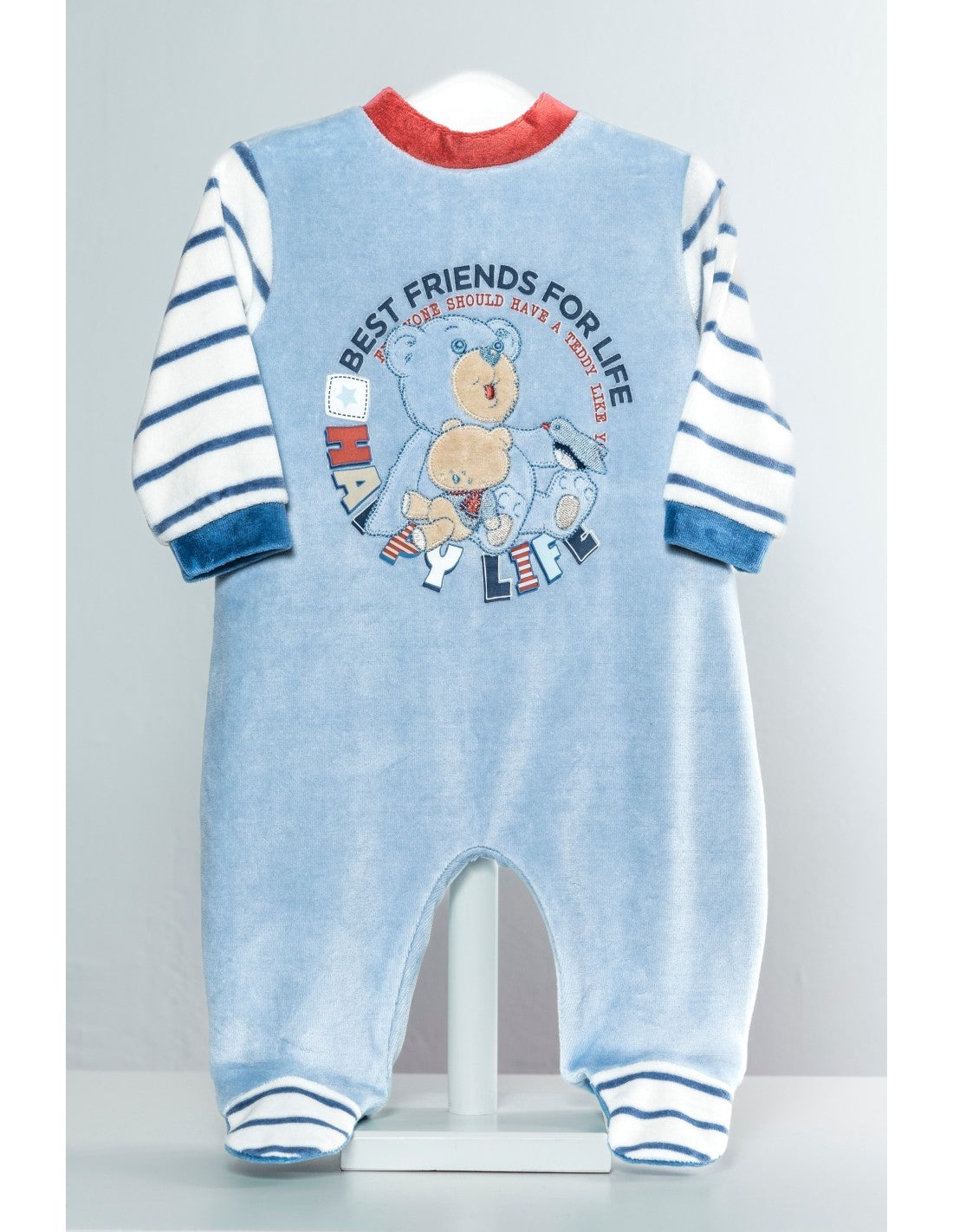 Pelele bebé niño tundosado Best Friends for lite Kinanit 521100008 Dulce, suave y calentito