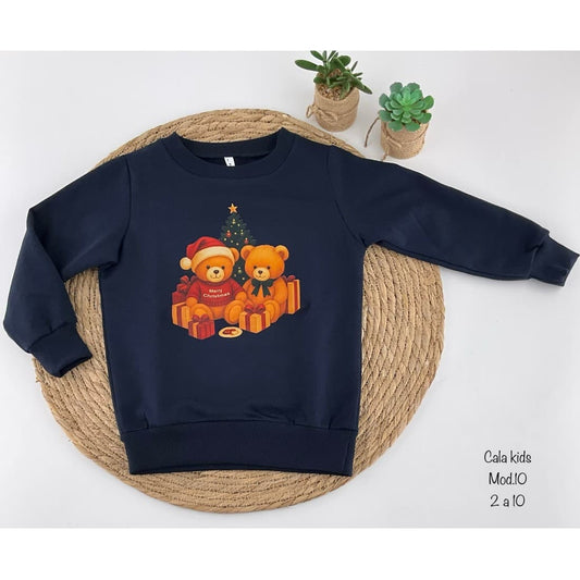 Sudadera unisex osito navideño Cala Kids 522100010