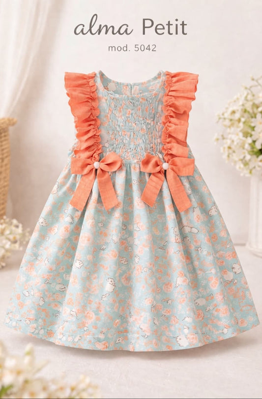 Vestido niña con conejitos Alma Petit 622005042 – Dulce, fresco y perfecto para combinar 🐰🌸