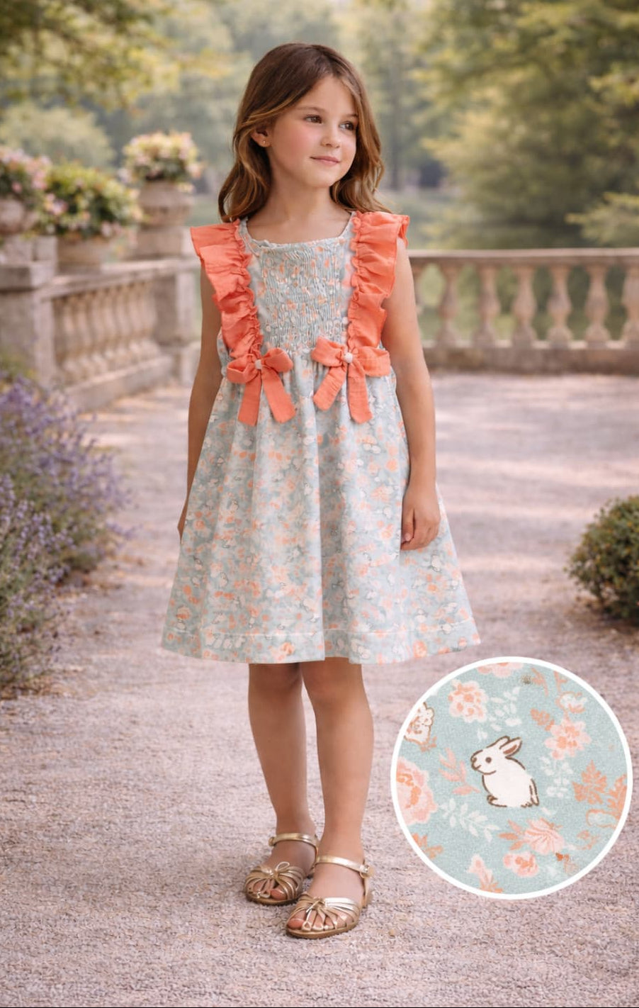 Vestido niña con conejitos Alma Petit 622005042 – Dulce, fresco y perfecto para combinar 🐰🌸