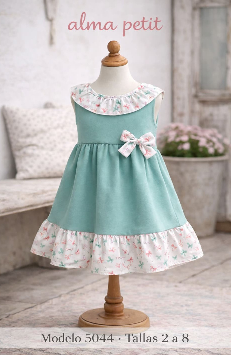 Vestido niña Alma Petit con lazos 622005044 – Fresco, elegante y perfecto para combinar 🌿💗