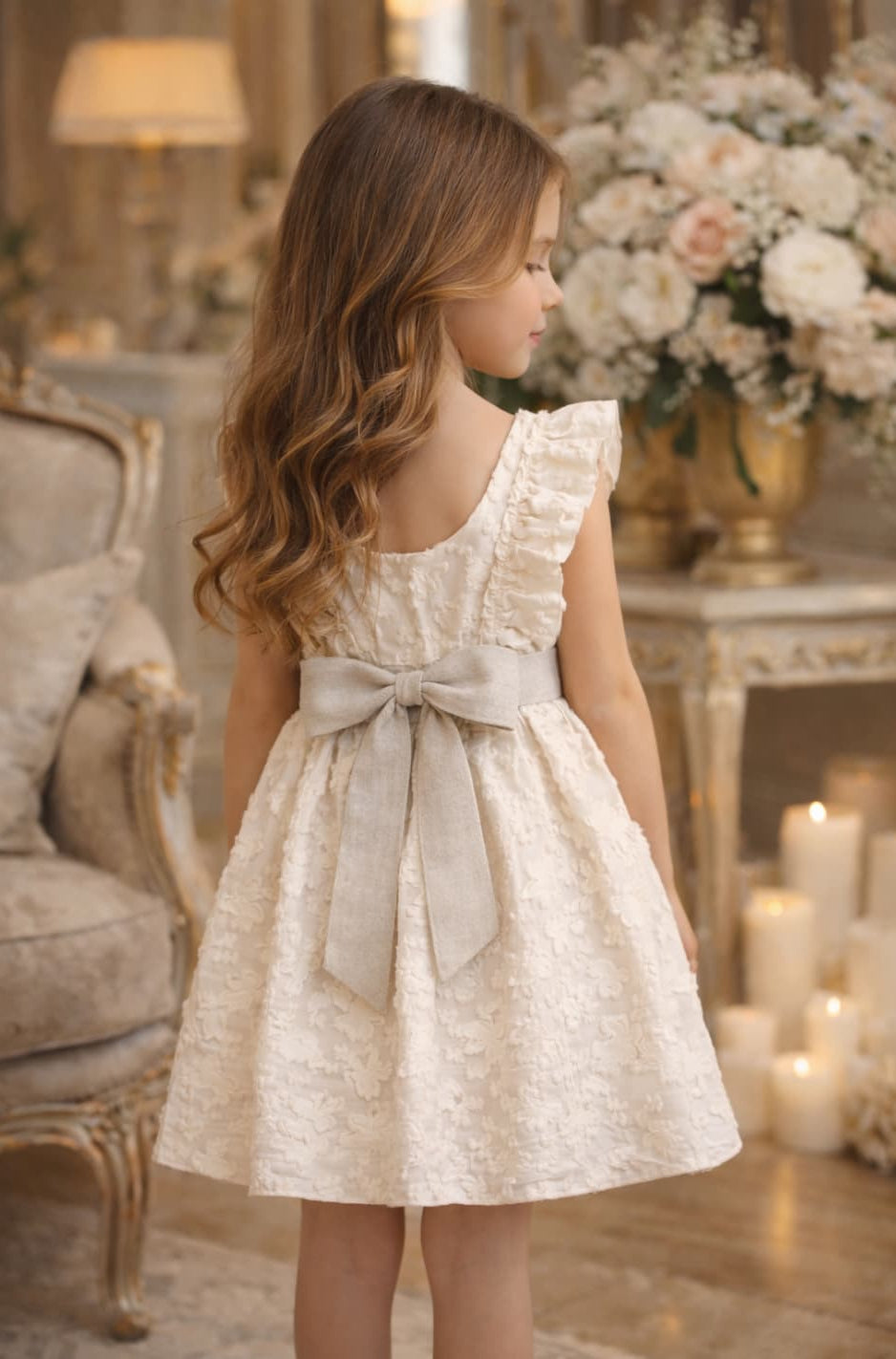 Vestido Niña Textura Floral 622005035 – Alma Petit