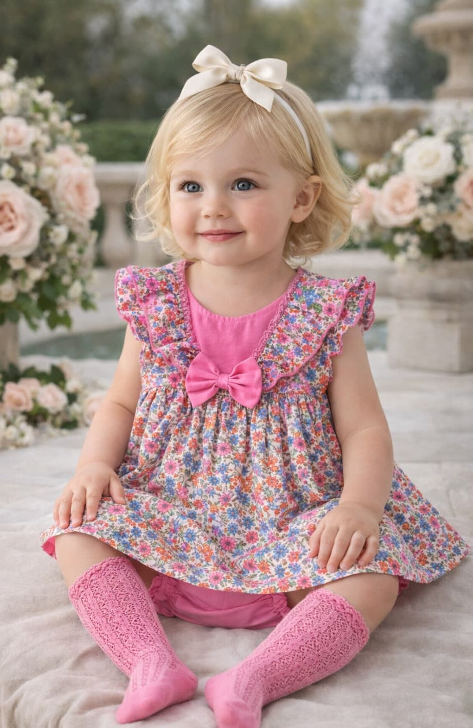 Vestido jesusito bebé niña Floral 622005032 – Alma Petit