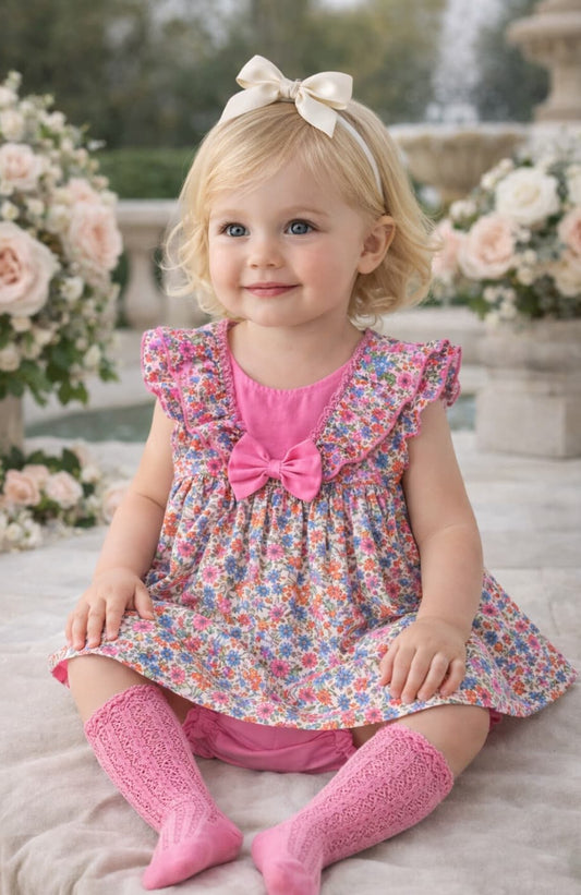 Vestido jesusito bebé niña Floral 622005032 – Alma Petit