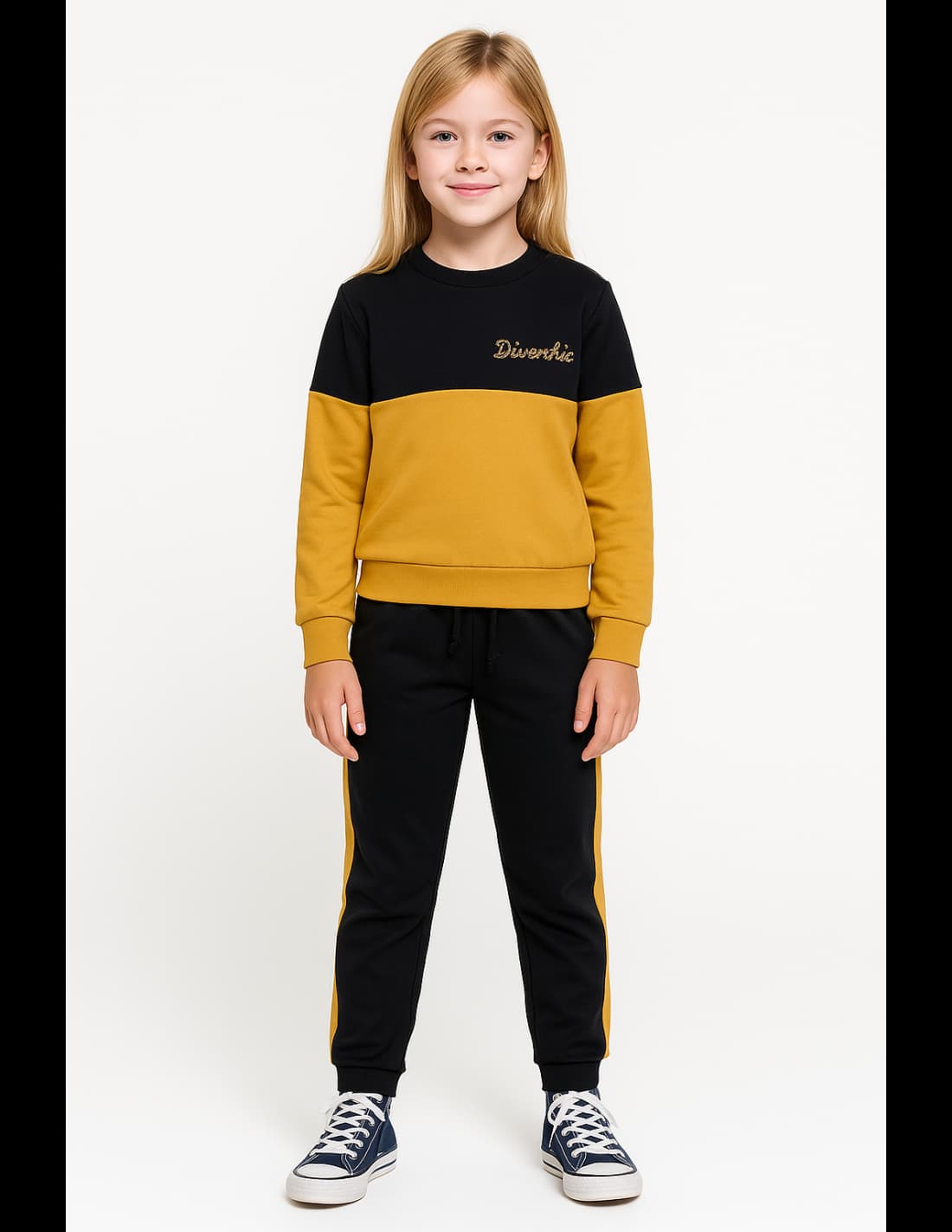 Fato de treino Diverchic Unissexo 2 peças Ref. 222106036 Color Block sweatshirt e calças