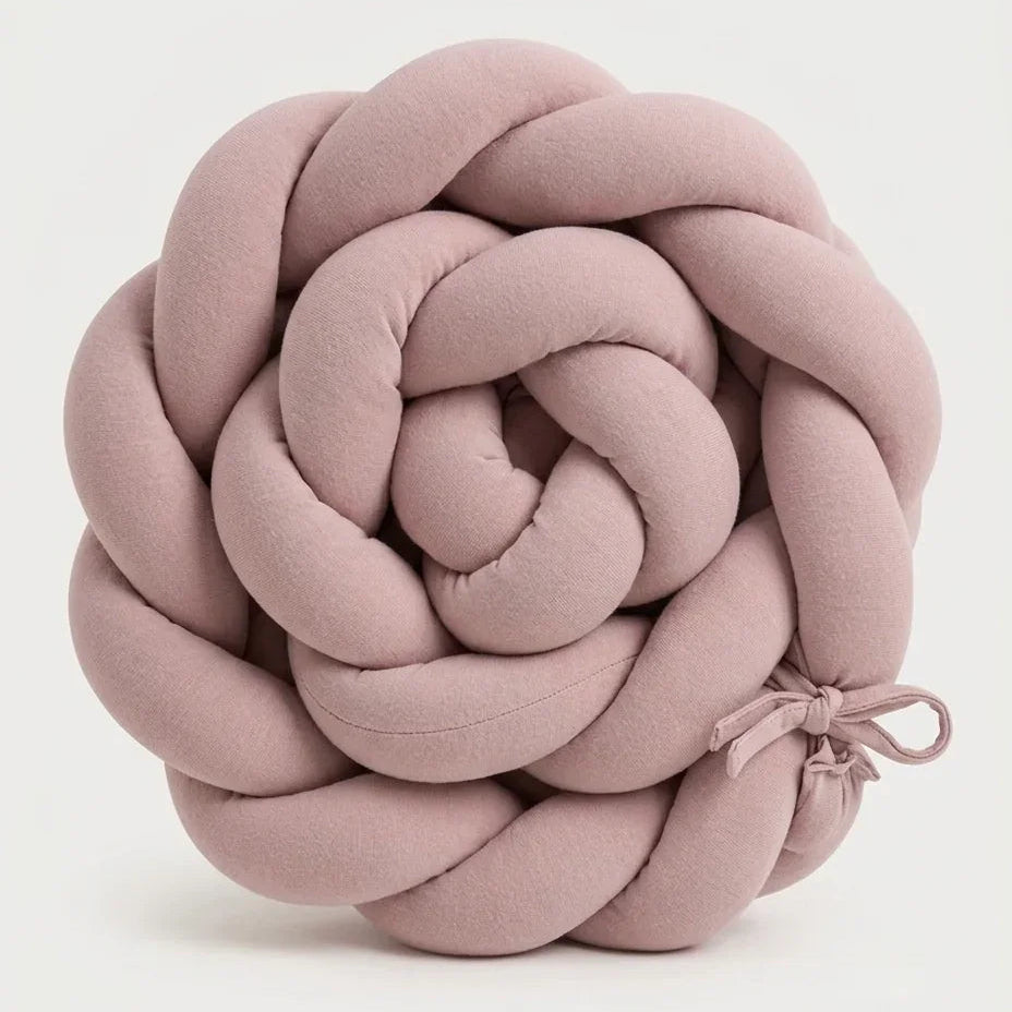 TRENZA PROTECTORA CAPAZO de COCHECITO | Algodón Rosa