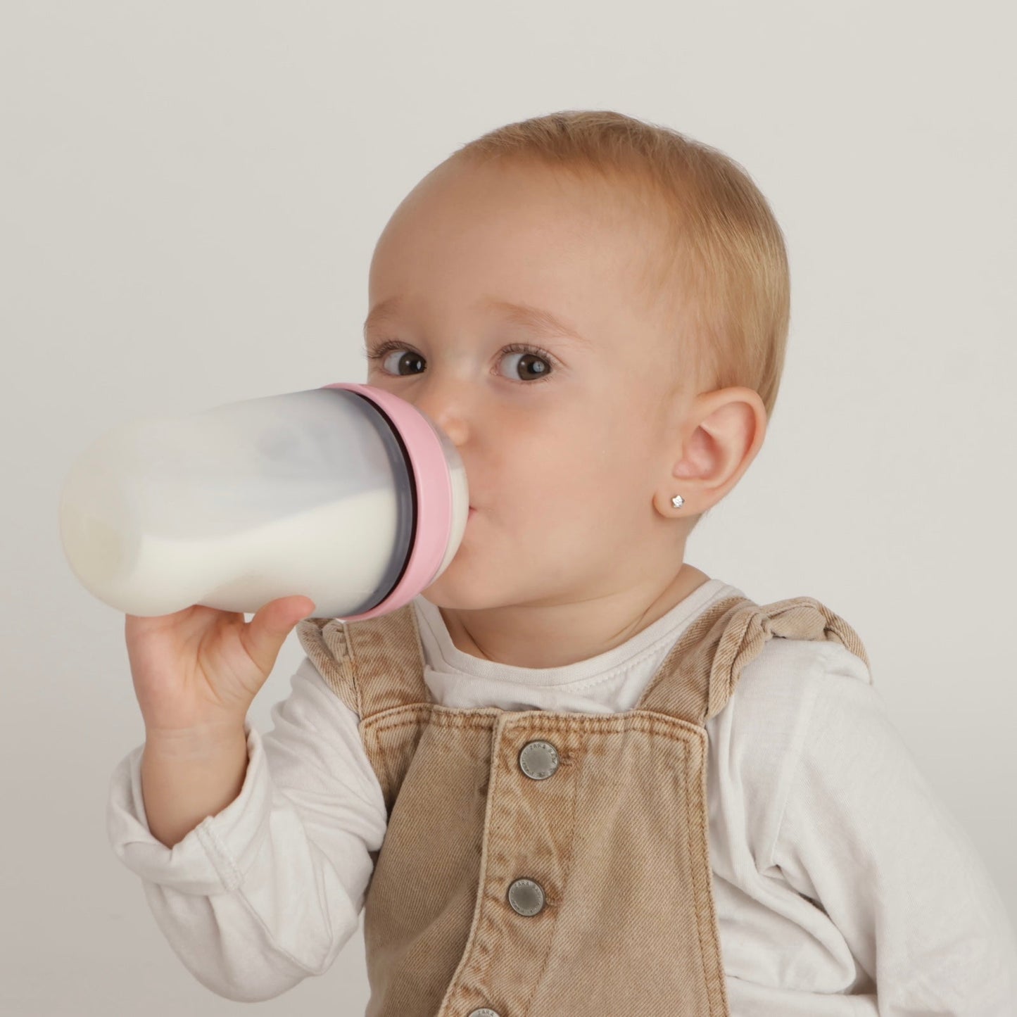 Pack Biberon flujo lento + Chupete Clásico Rosa Chicle Nenina & Co