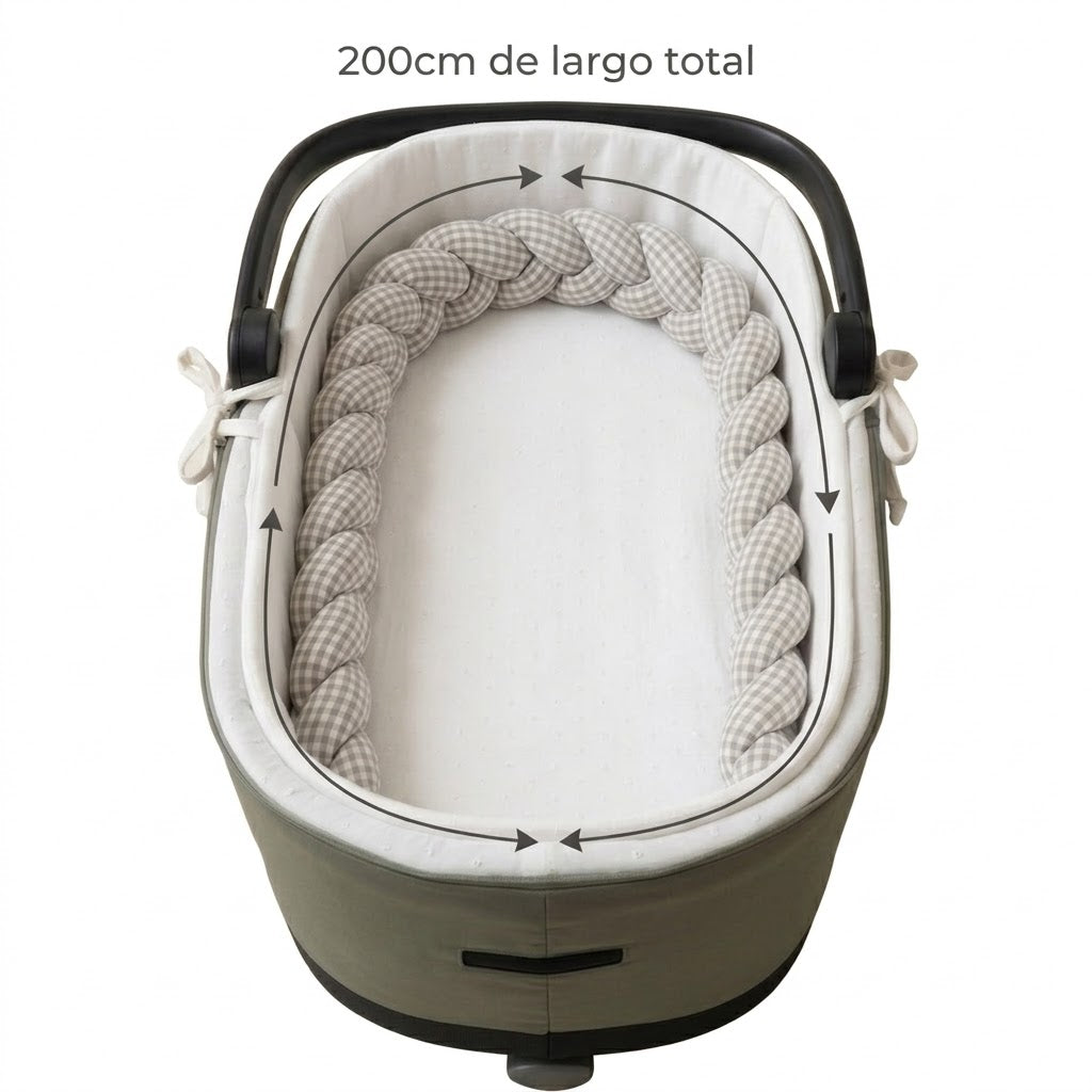 TRENZA PROTECTORA CAPAZO de COCHECITO | Muselina Beige