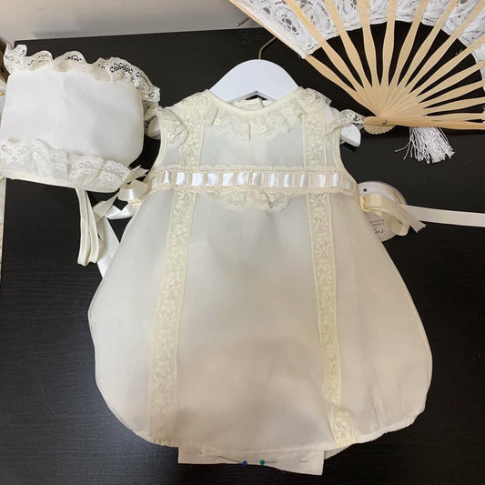 Pelele de Ceremonia con Tul y Puntilla – Lilus Tono Crudo 23527