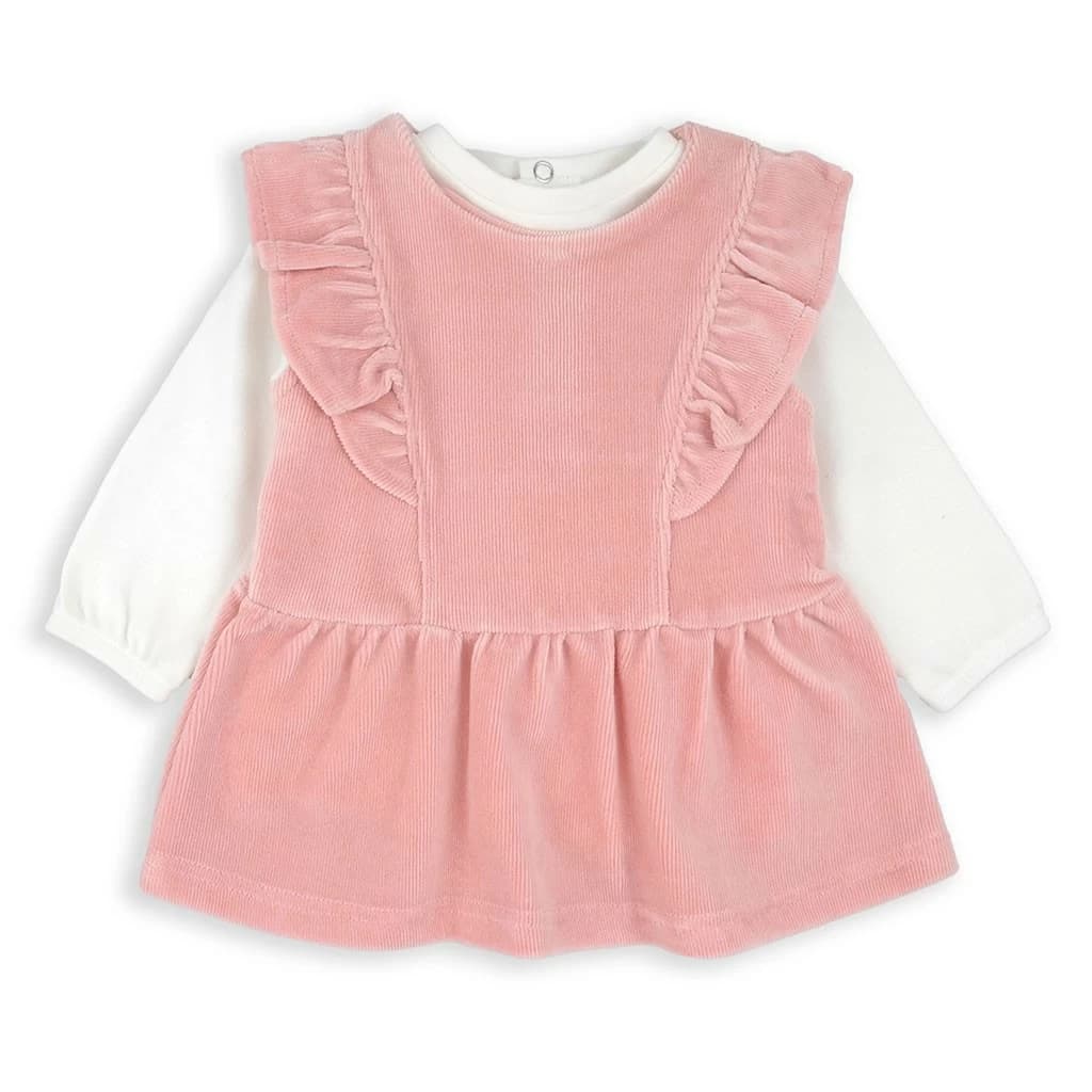 Robe Baby Bol rouge à manches longues avec broderie « Lovely » 251008