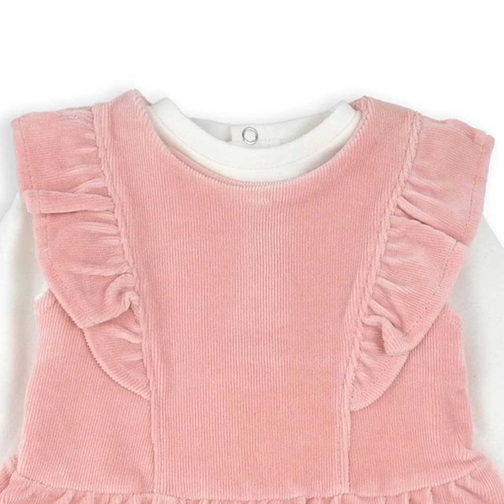 Robe Baby Bol rouge à manches longues avec broderie « Lovely » 251008