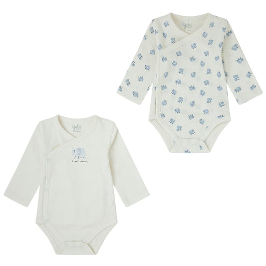 Conjunto de 2 bodies de manga comprida Yatsi Baby 25200121 Space Blue &amp; Universe 
