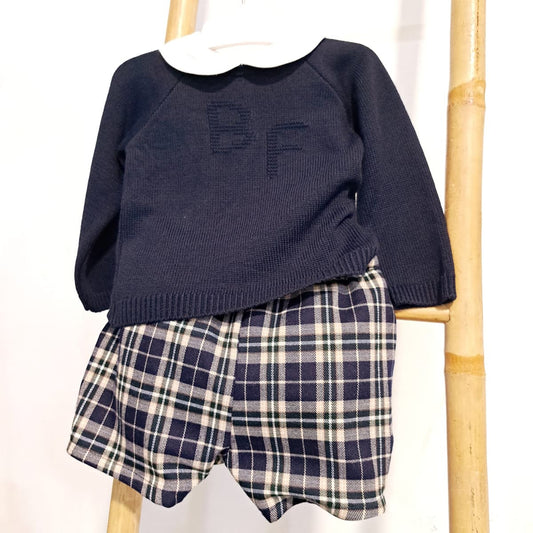 Conjunto dos piezas para bebé marino cuadros BABY FERR  24280