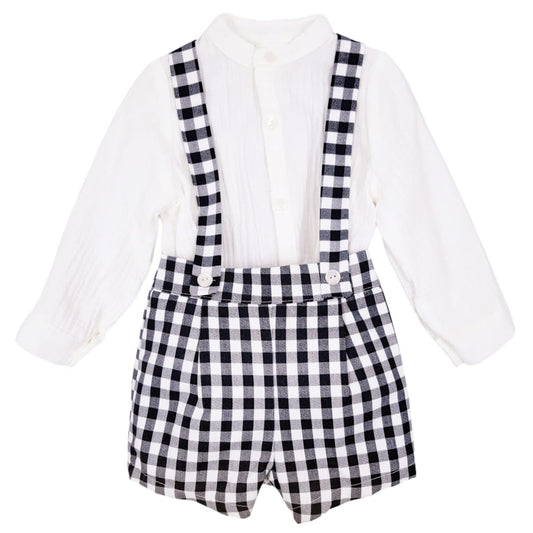 Conjunto pinocho cuadros blancos para bebé BABY FERR 24357