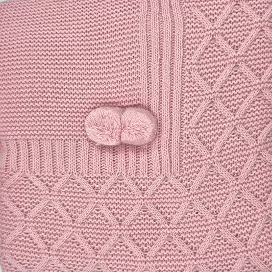 Toquilla de punto para bebé 100x100 cm | Manta suave para cuna, cochecito y arrullo MYBABYCHIC 2451