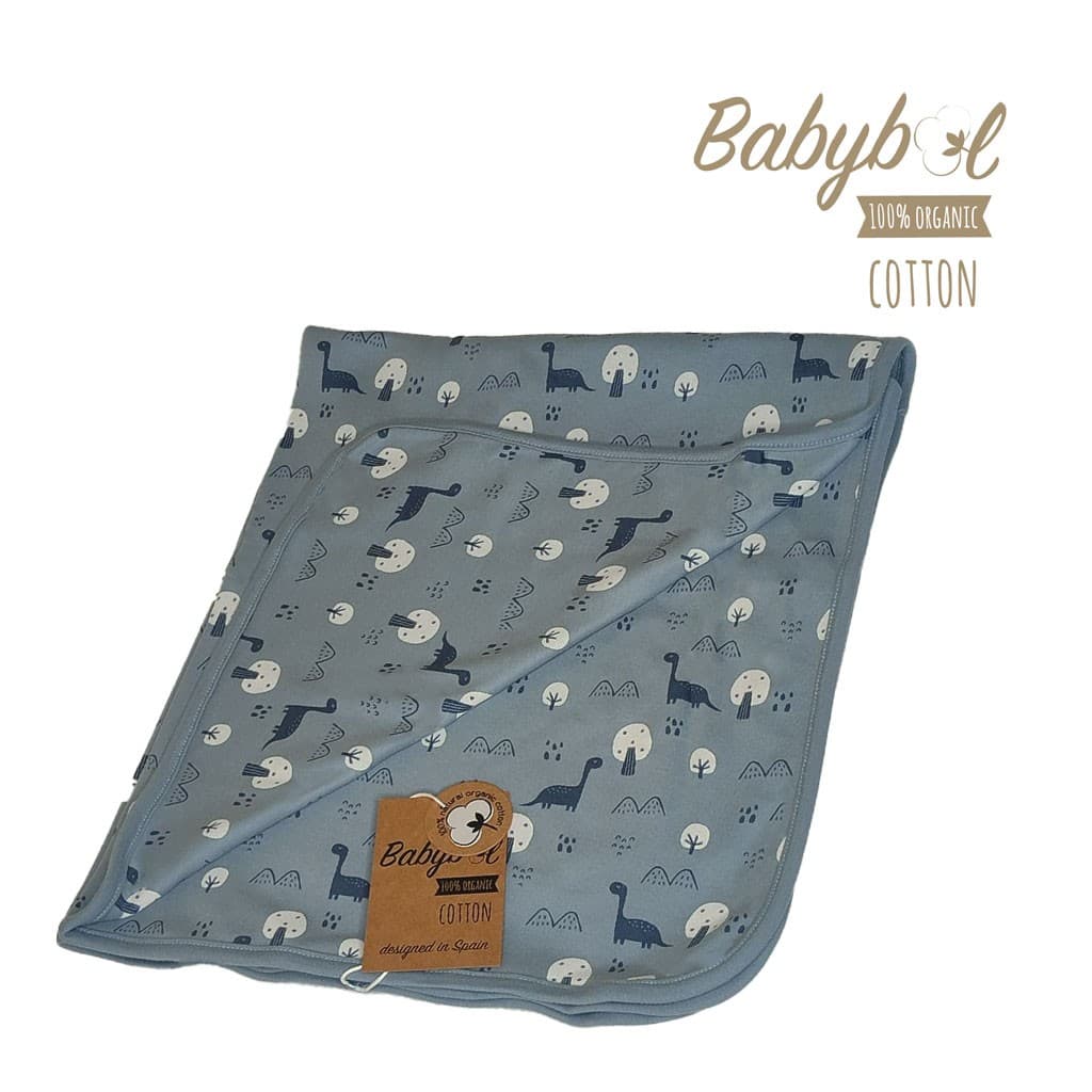 Lange bébé en coton bio imprimé visage et cœur Baby Bol 250481